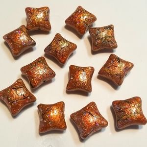 Handmade vintage polymer clay beads for jewelry making